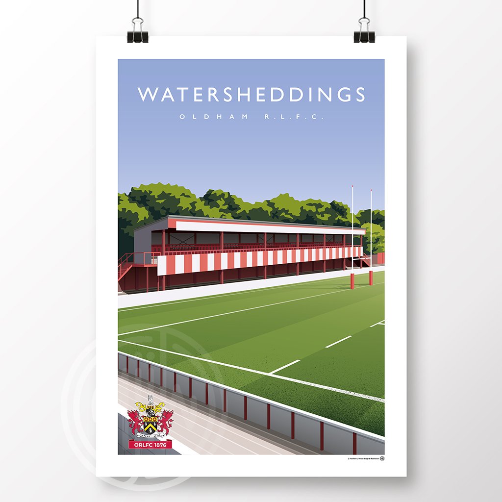Oldham RLFC Watersheddings Hutchins Stand Poster