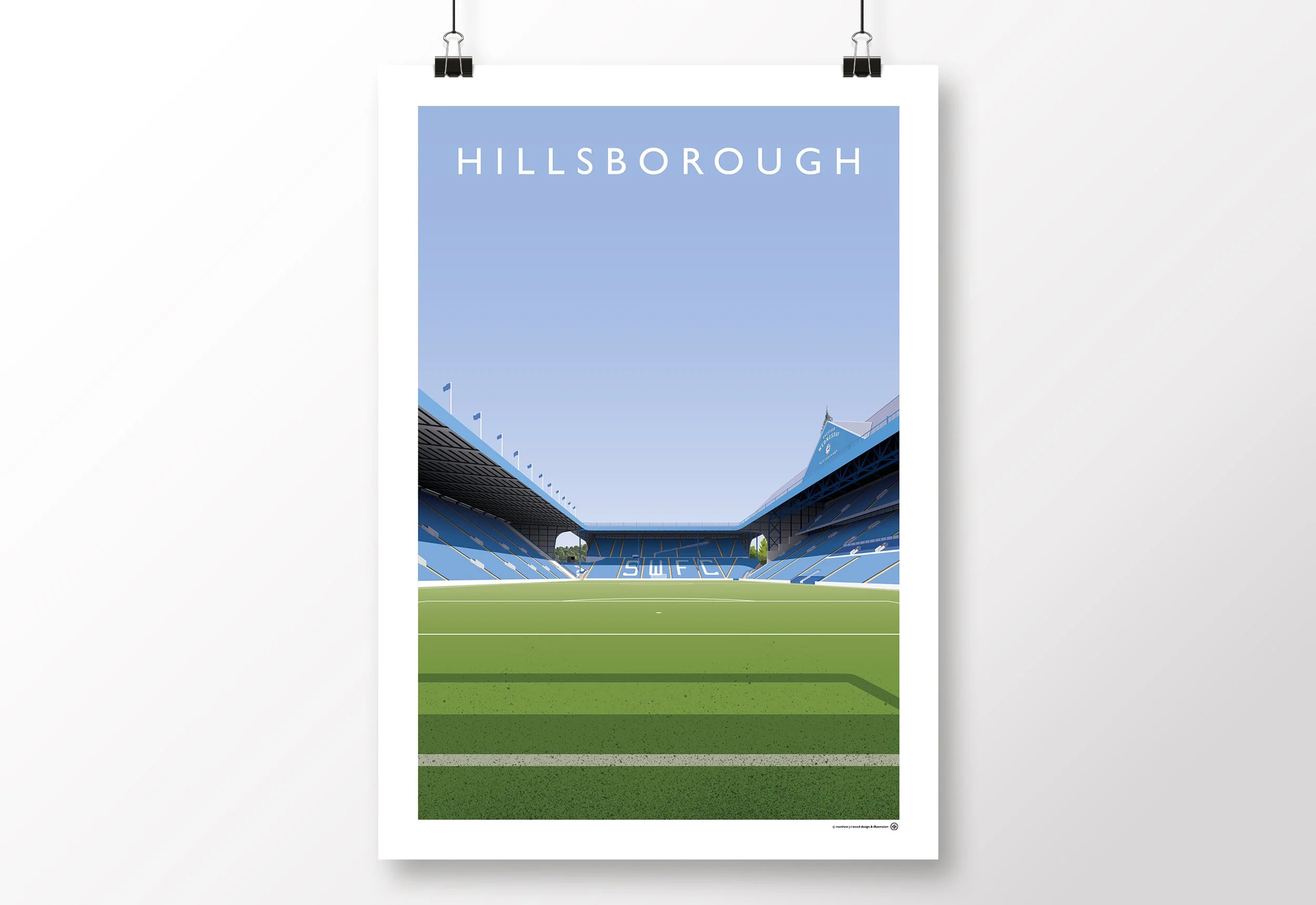 *Sale* Sheffield Wednesday Hillsborough Stadium Poster