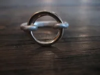 18kt Gold loop + Sterling Ring
