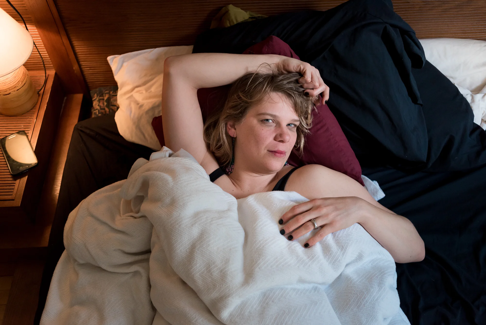 Beth, biologist For this series, I arranged to arrive at my subject's house just as they were waking up. I wanted to photograph the quiet, intimate feeling that is unique to the first moments in the morning, before people prepare themselves to face the day. 