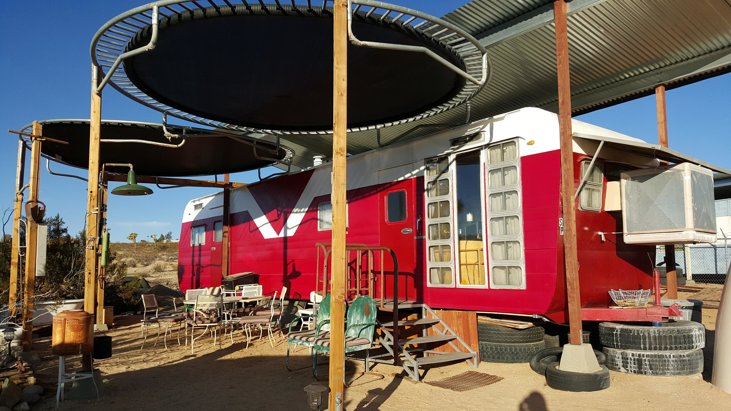Space-themed airstream in Joshua Tree, CA