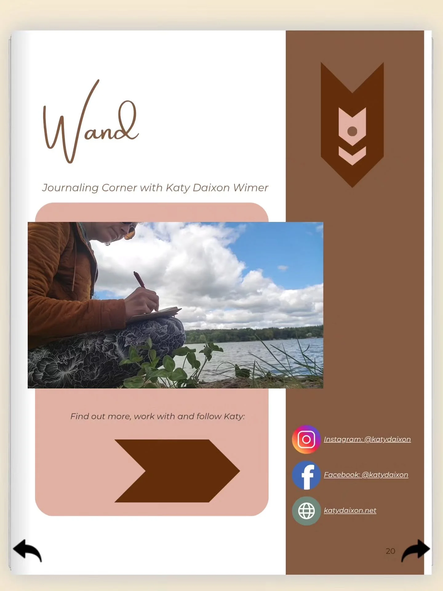 Page 20 of Soul &amp; Soil offers a roughly 3min video of yours truly offering a mini meditation, a few journal prompts, and my favorite journaling spots around Whitewater. 🖊🫶 The link is in my bio and stories.

Truly loving this beautiful collabor