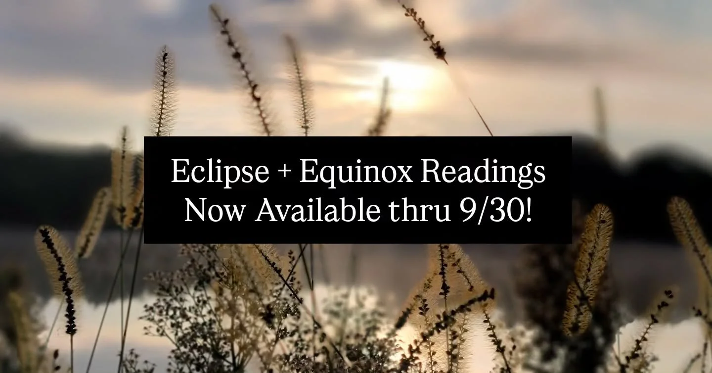 30min Eclipse + Equinox Readings available the next 2 weeks. Offering 8 readings. Comment ✨️ for details.