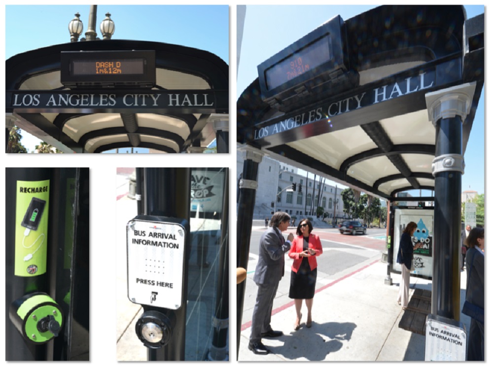 LA Connected Bus Shelters, Powered by Sync Wayside Signage
