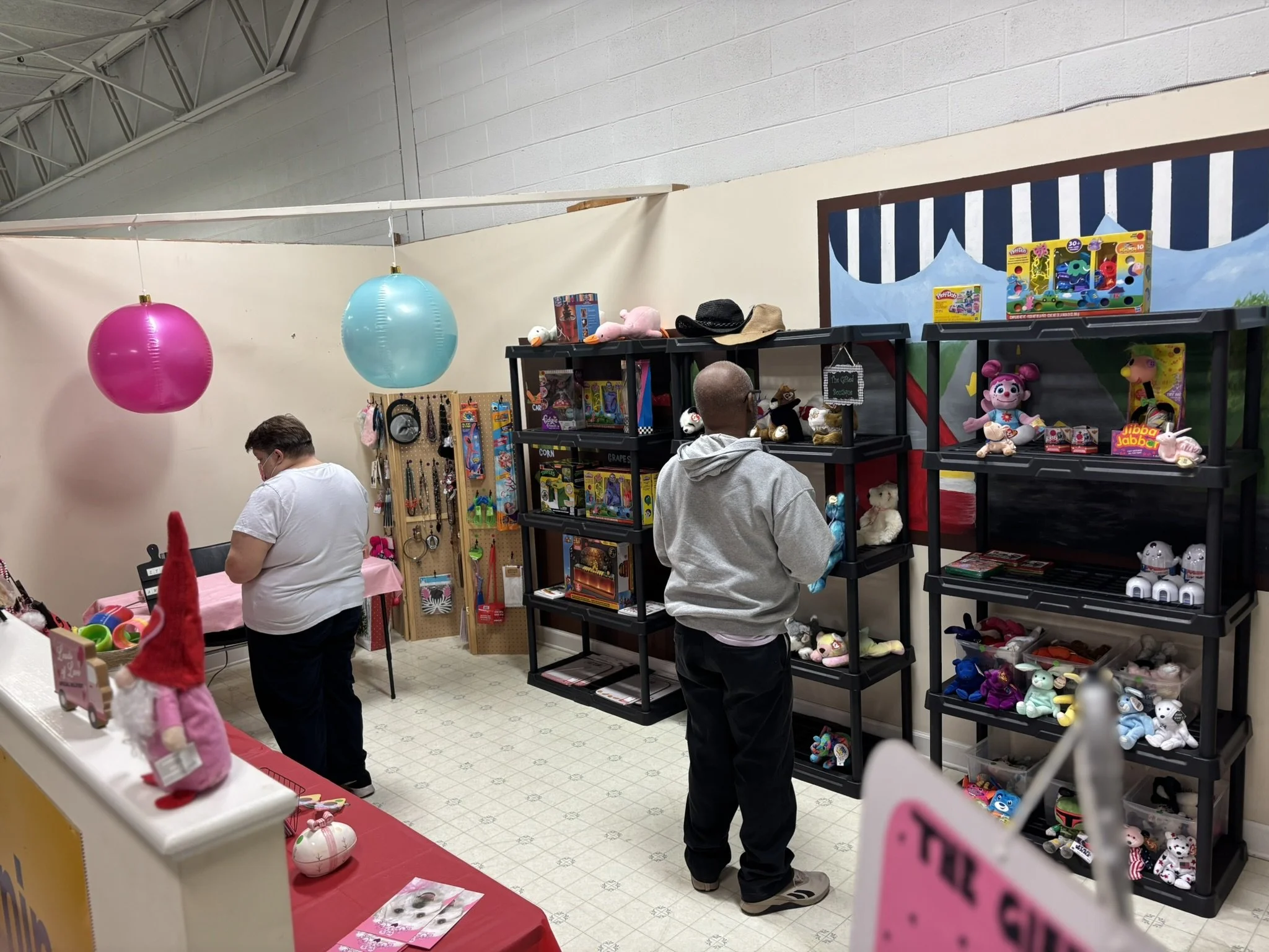 Our adult participants enjoy shopping at the Gifted Boutique at Diversified Opportunities each month