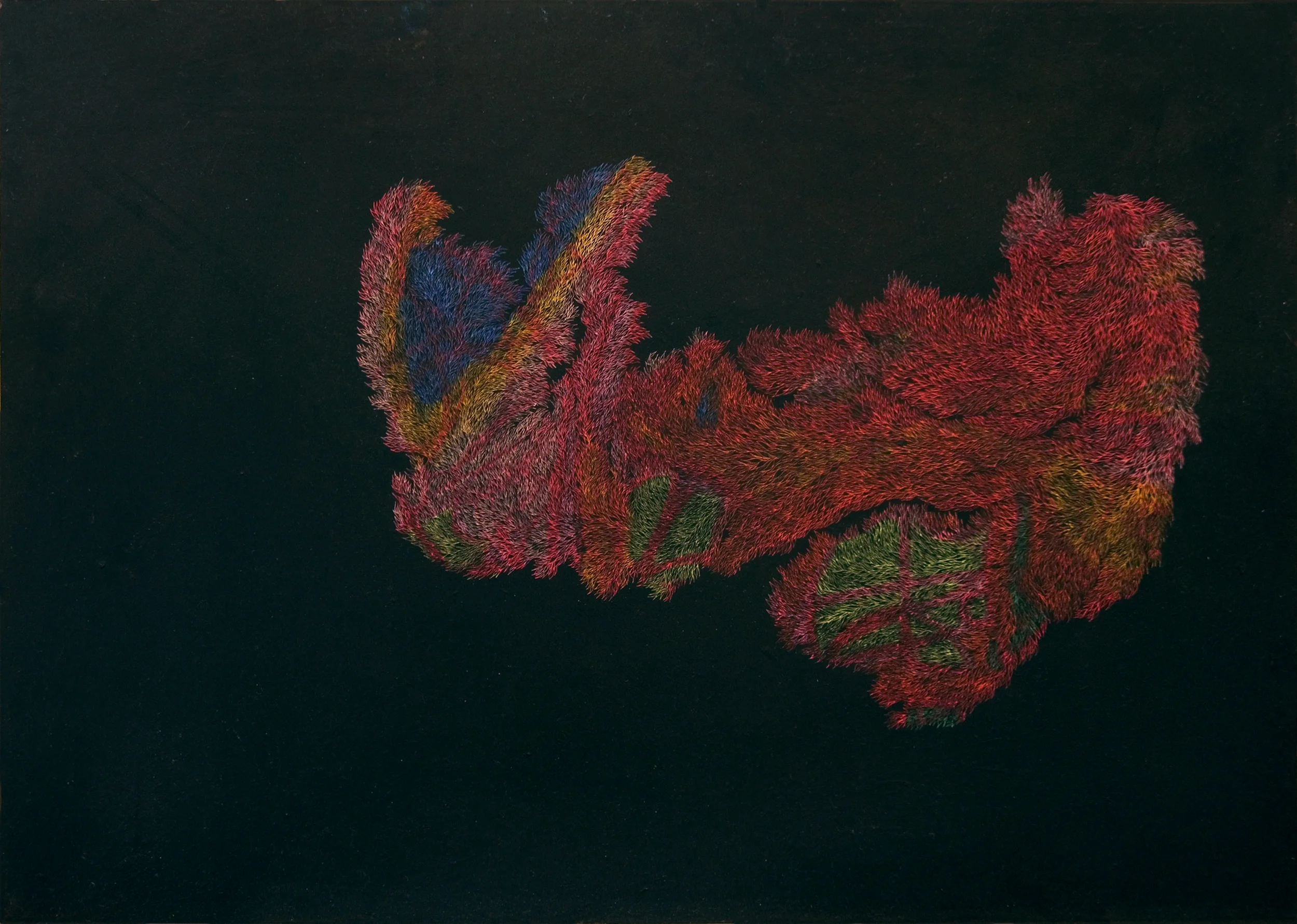 Pastels on Paper , Oil on Needle , 2014 (42 x 59.4 cm)