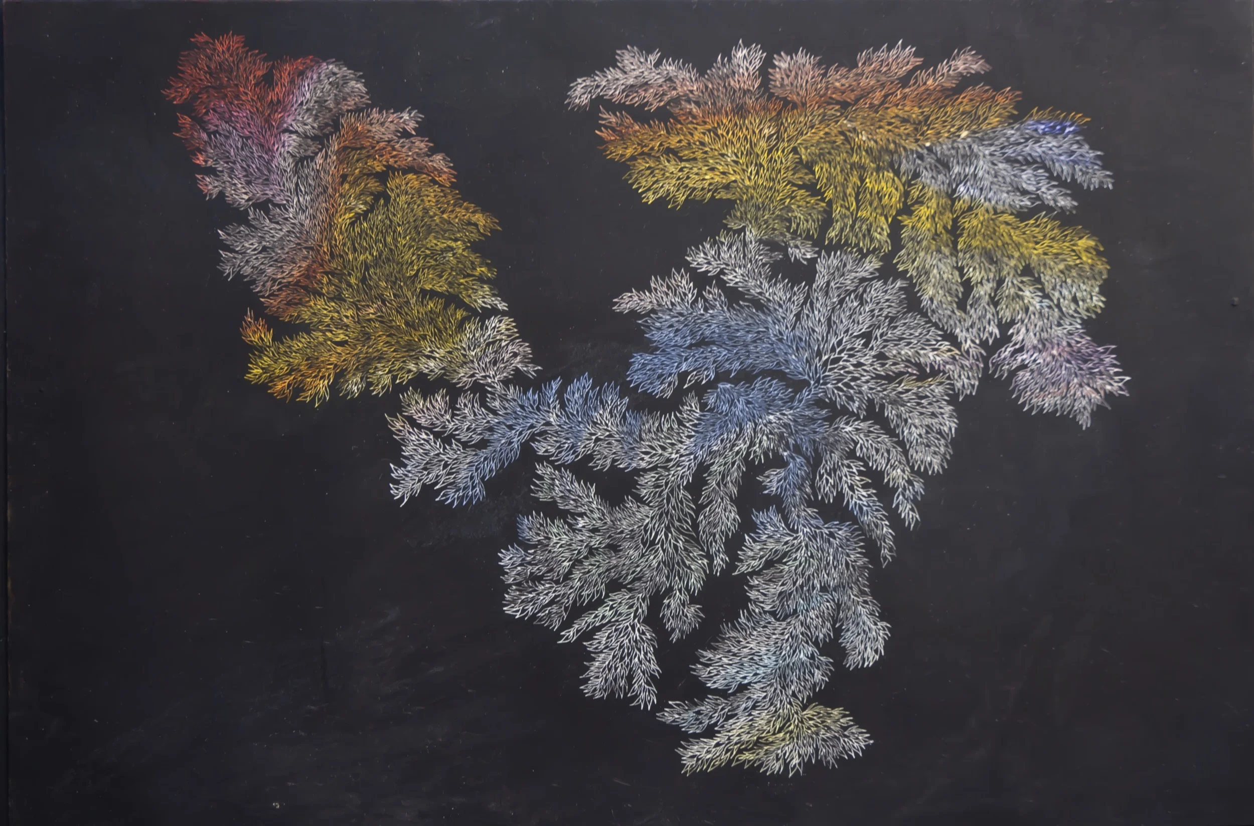 Pastels on Paper , Oil on Needle , 2014-2015 (42 x 59.4 cm)