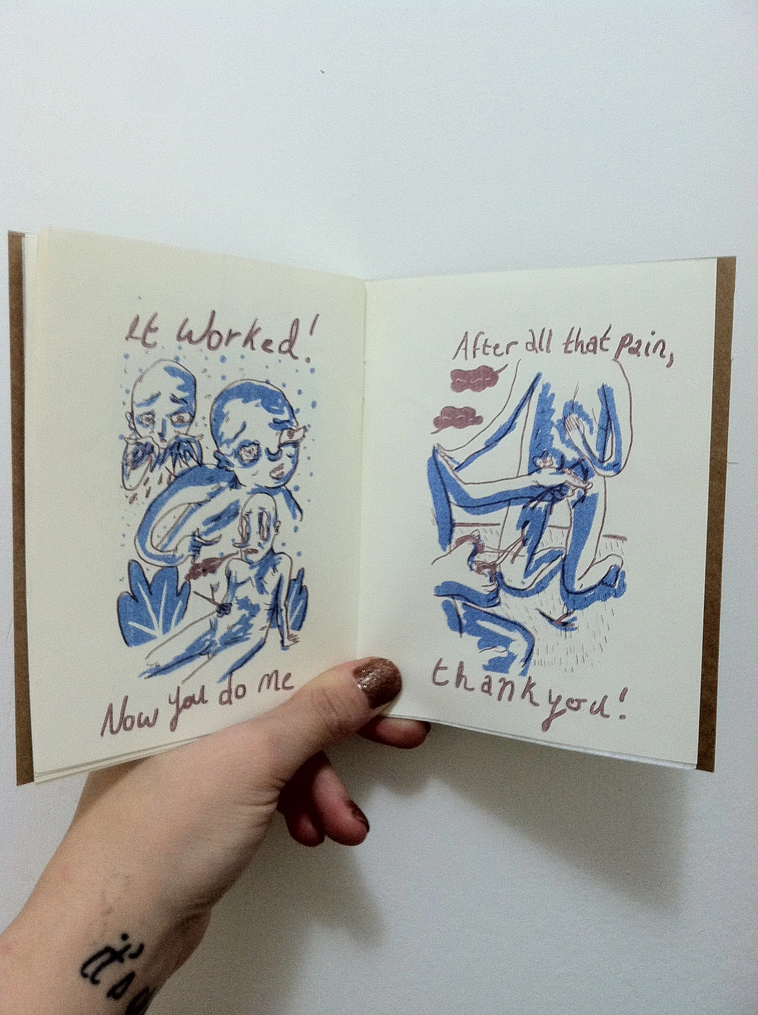 Cut it as it comes, 2014 2 color riso print ,18 pages
