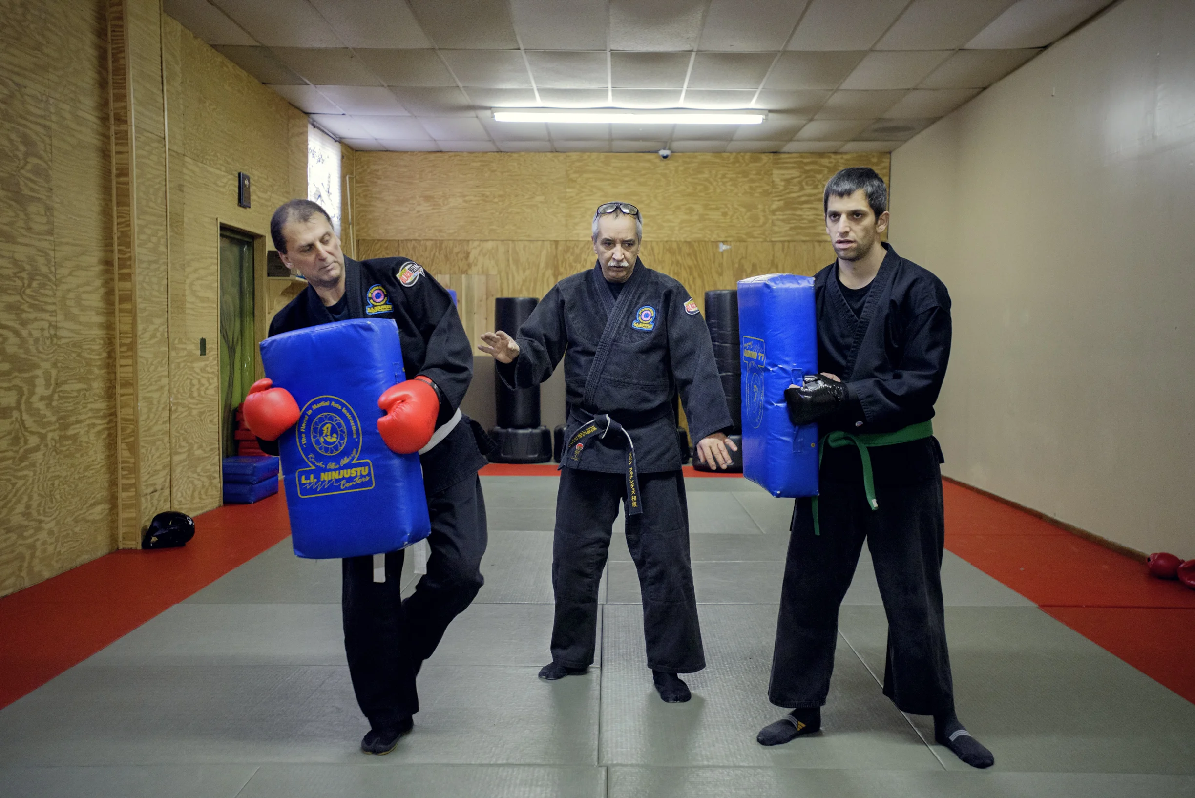  Devin works with the students of his dojo.  Seeing as Devin’s program focuses on the blind and visually impaired, much of the instruction is used on honing instincts, muscle memory, and the physical senses of touch. 