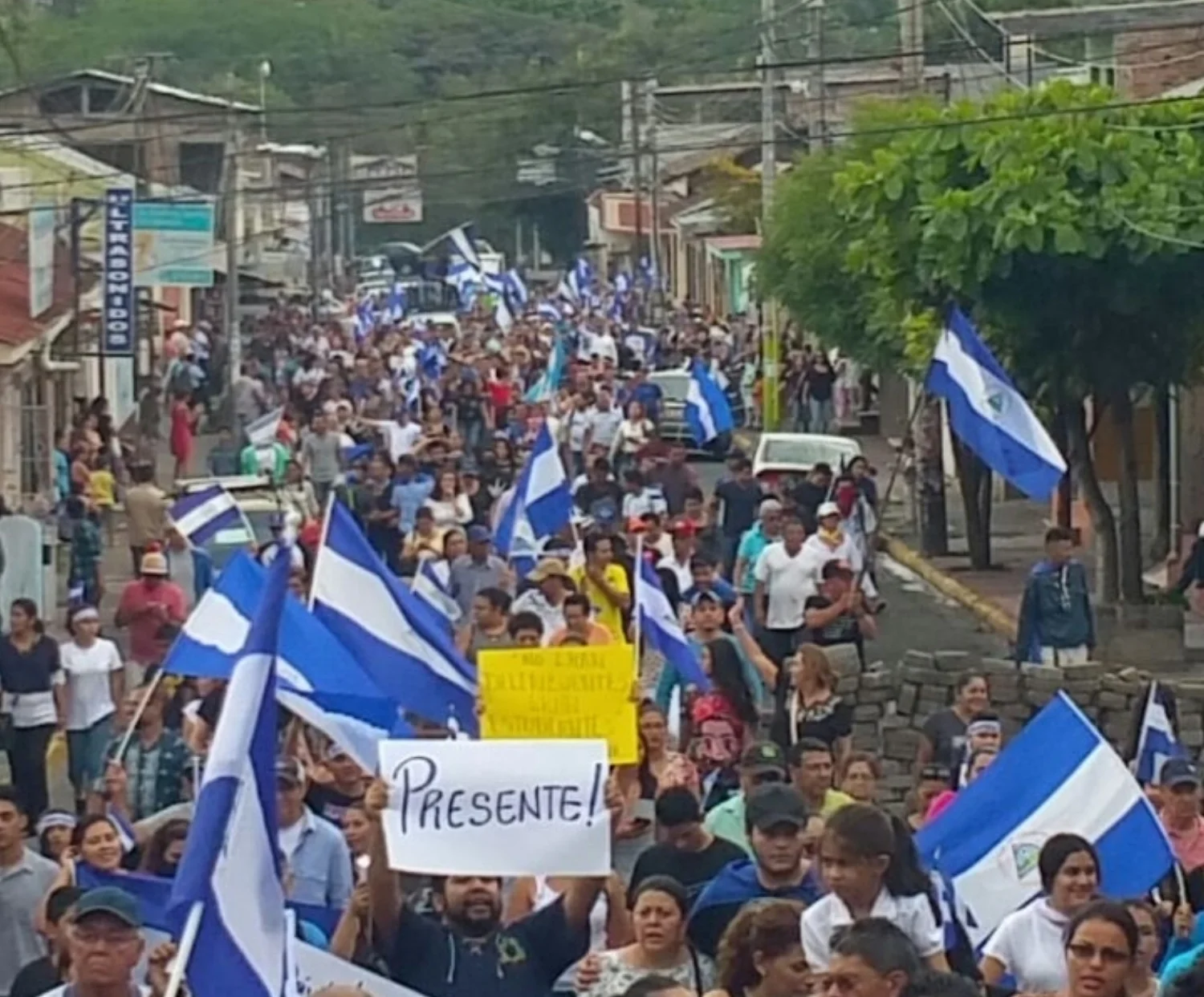 Protests in the city of Matagalpa, Nicaragua.
