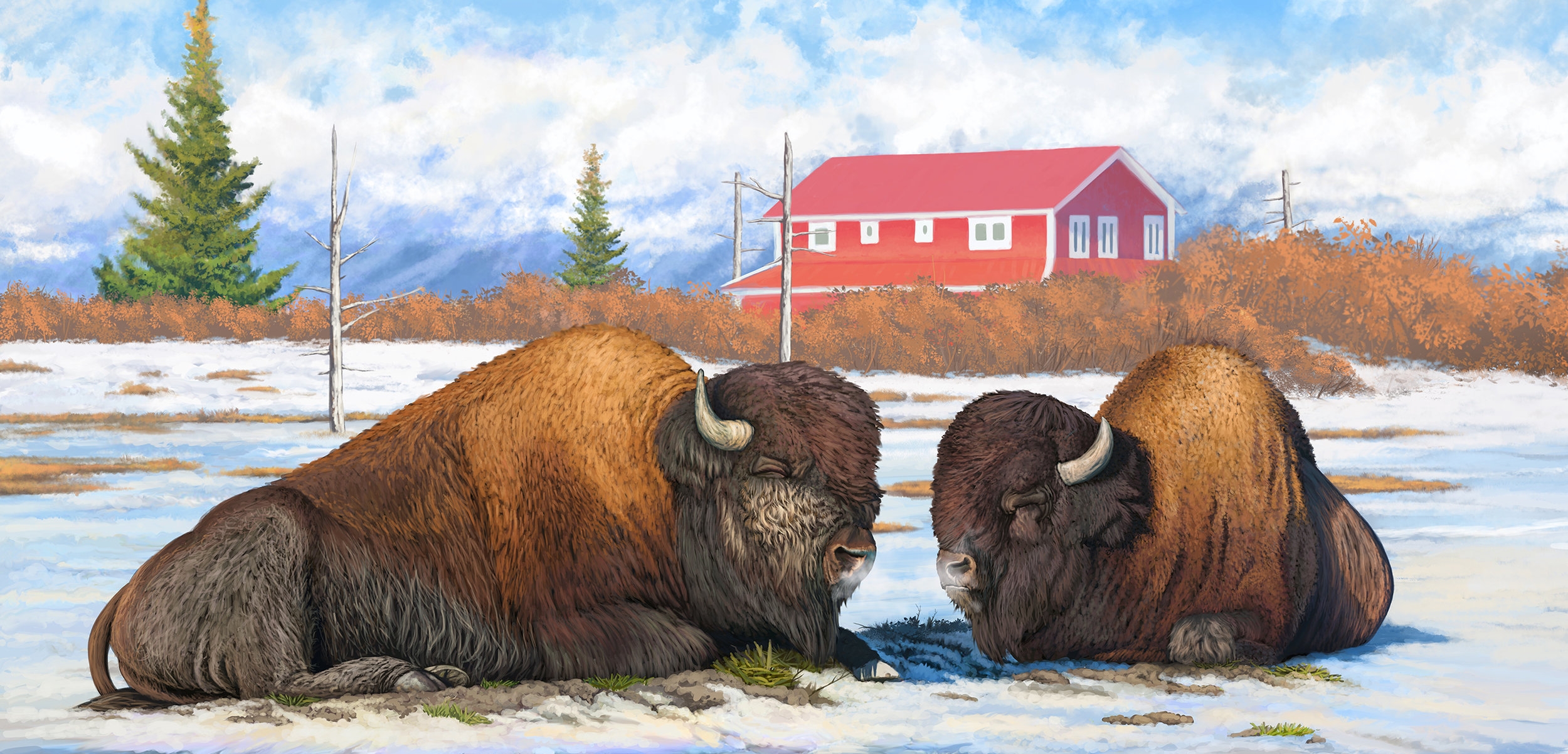 Mural for the Alaskan Wildlife Conservation Center