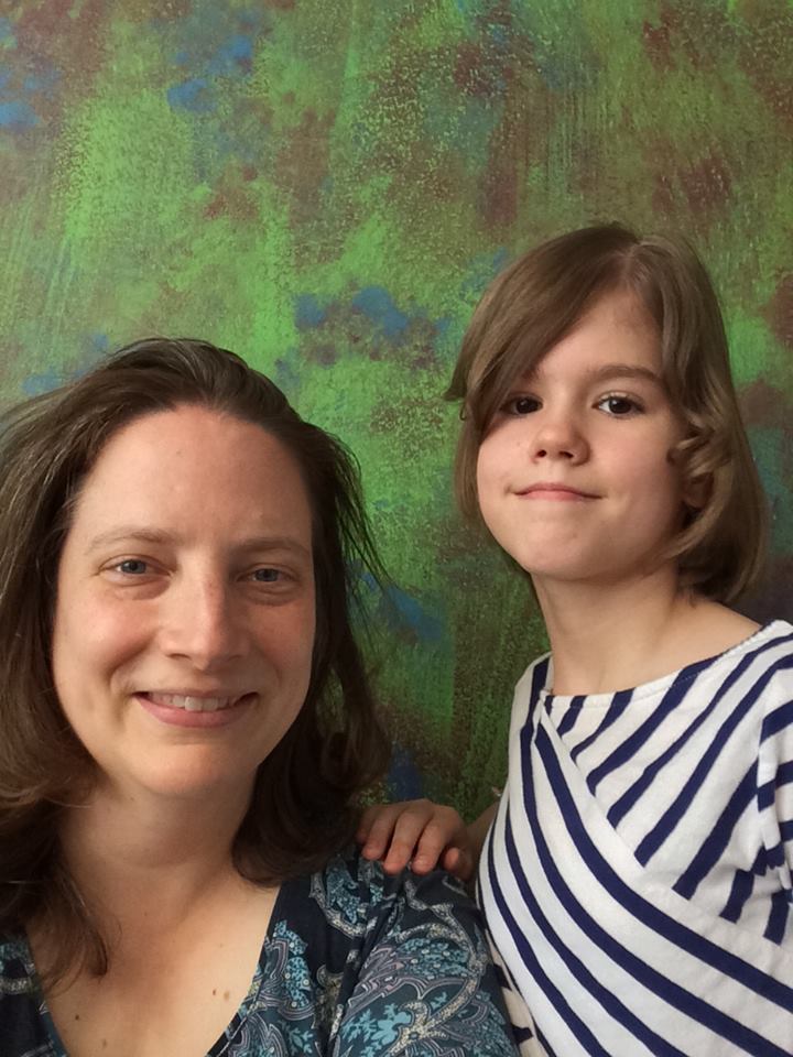 This picture of Jeanne and Veronica was taken at an “emergency” trip to the hairdresser after Veronica decided to cut her own hair in order to surprise her mother. 