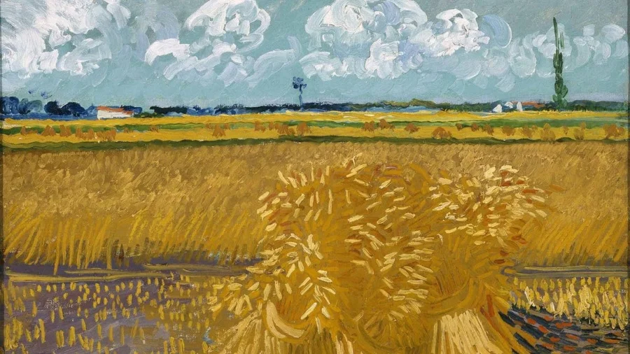 Van Gogh, Wheat Fields with Sheaves, 1888.