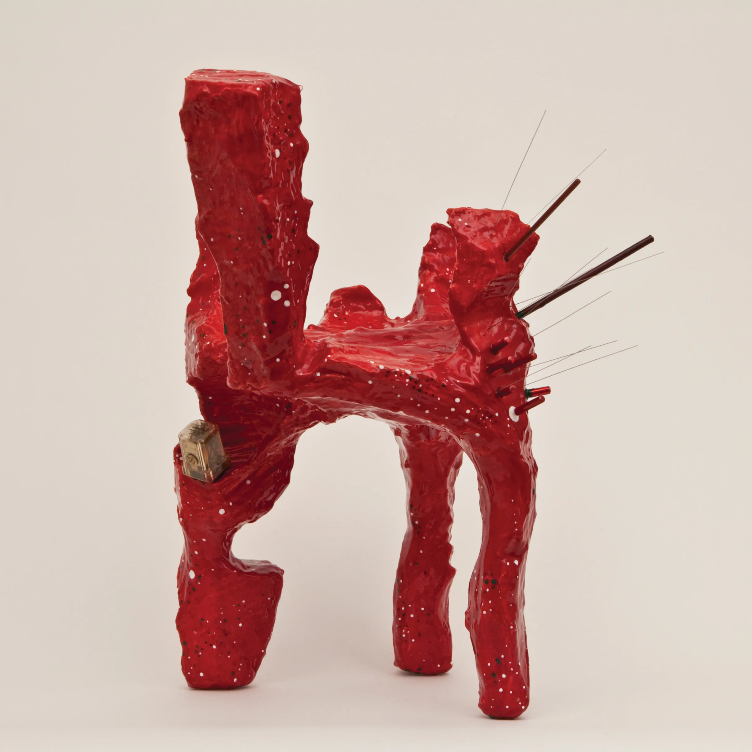 GTG-001 , 2010, Styrofoam, Joint Compound, Metal Rods, Relay, Acrylic, Resin, 22.5 x 18.5 x 17.5 inches(57 x 47 x 44.5 cm) Discarded
