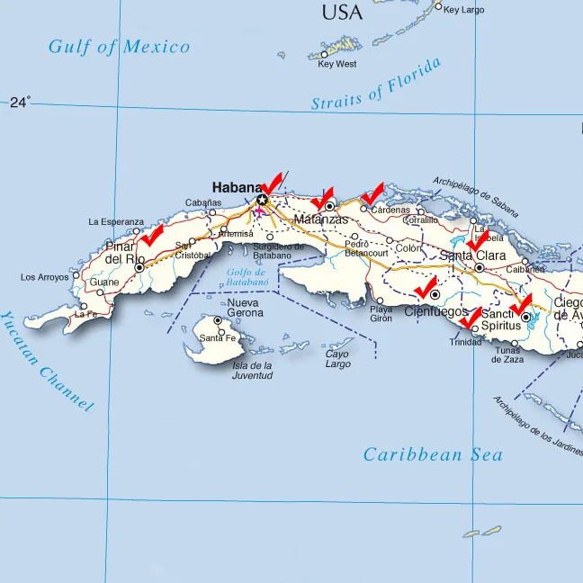 We'll explore eastern Cuba, Havana and rural western Cuba, giving you a sweeping perspective of this fascinating country and culture.