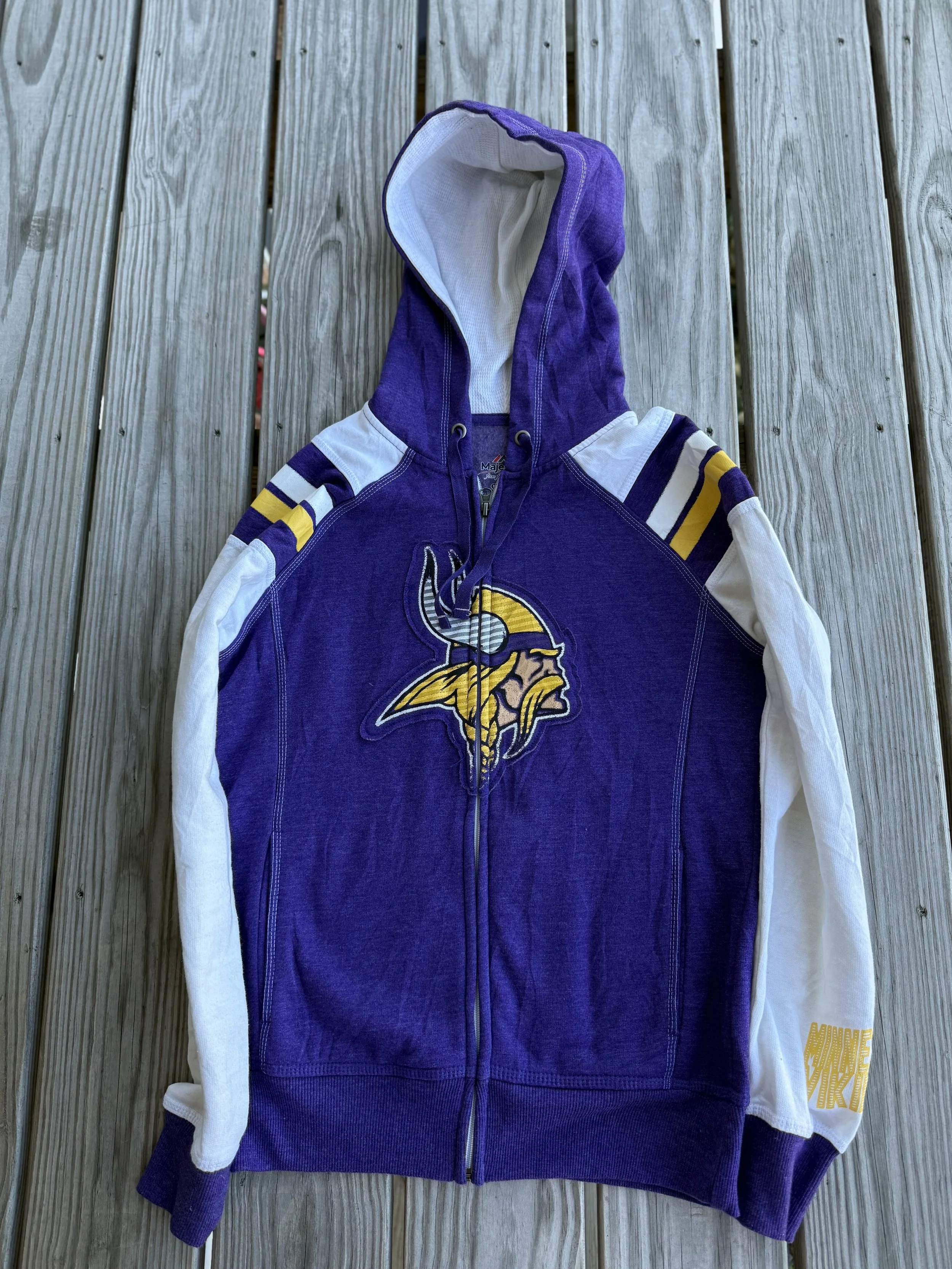 Minnesota Vikings Majestic Jersey Zip-up Hoodie (M)