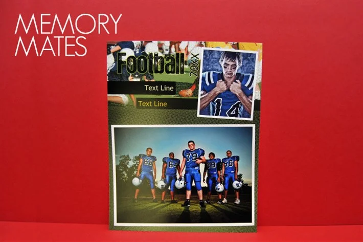  8x10 Memory Mates make it easy to remember the season. They feature an individual shot and a group photo of the team. 