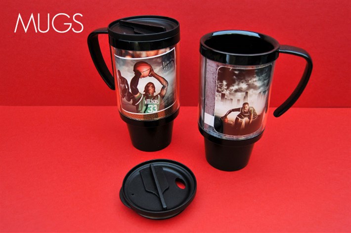  16oz 7" tall Thermal Mugs with one image 