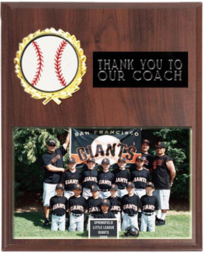  8x10 Standard Appreciation Plaque with 7x5 Slip In Acrylic 