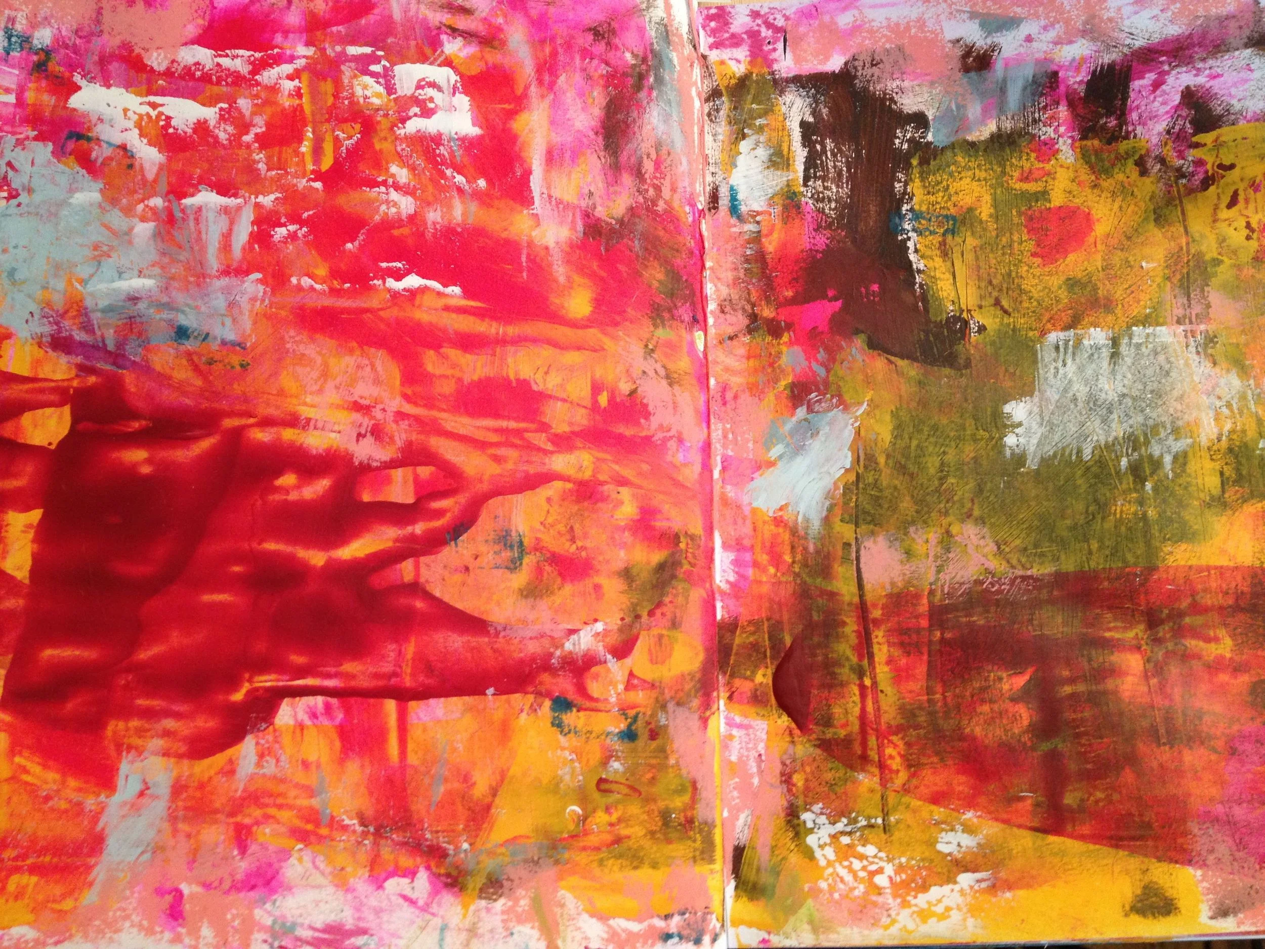 acrylic paint on paper 11"x16"