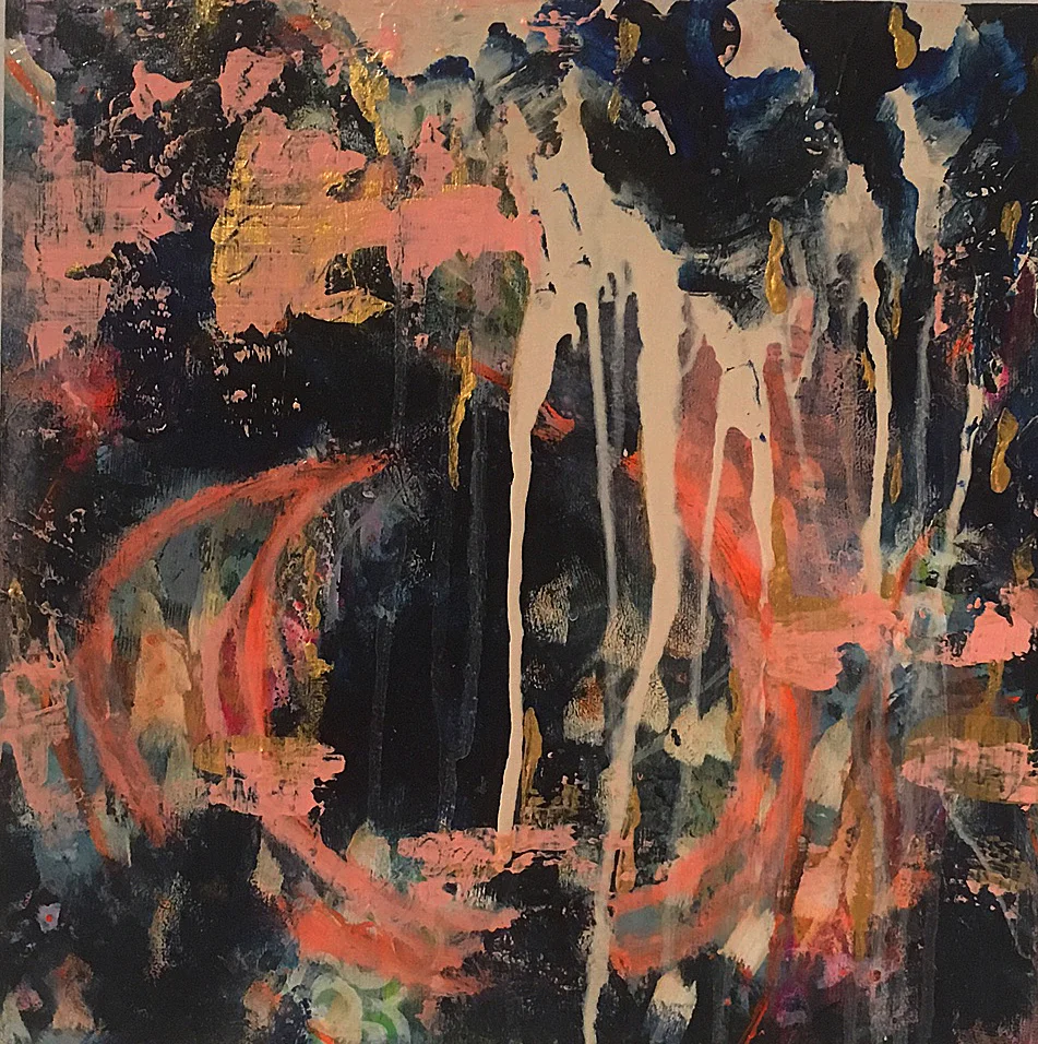 acrylic paint on wood board 12"x12"