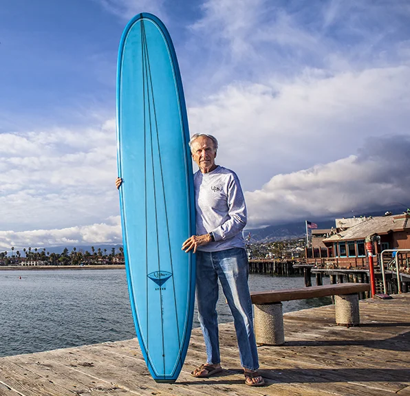 Yater on Stearns Wharf in Santa Barbara, 2014. Photo: Pu'u.