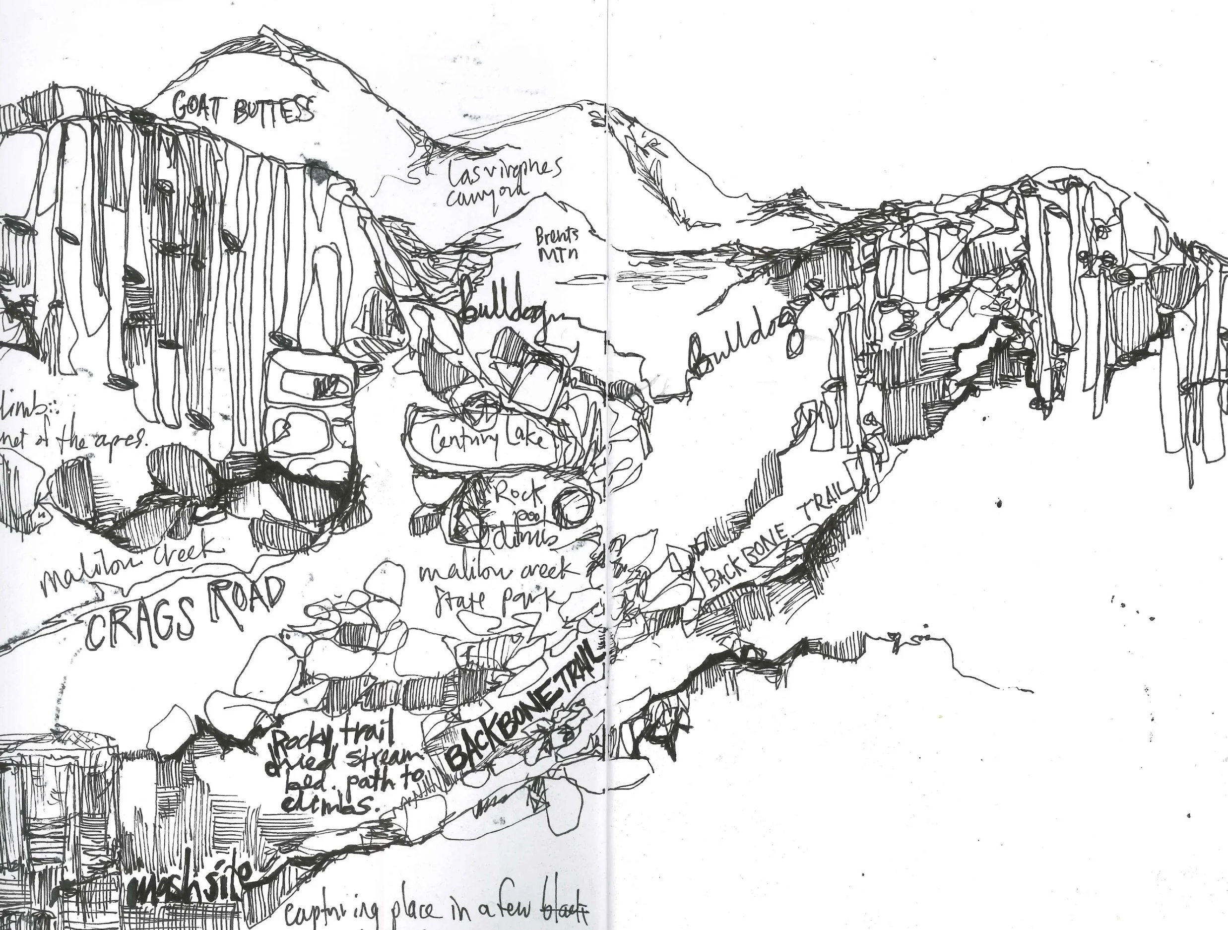 Malibu Creek Map Sketch