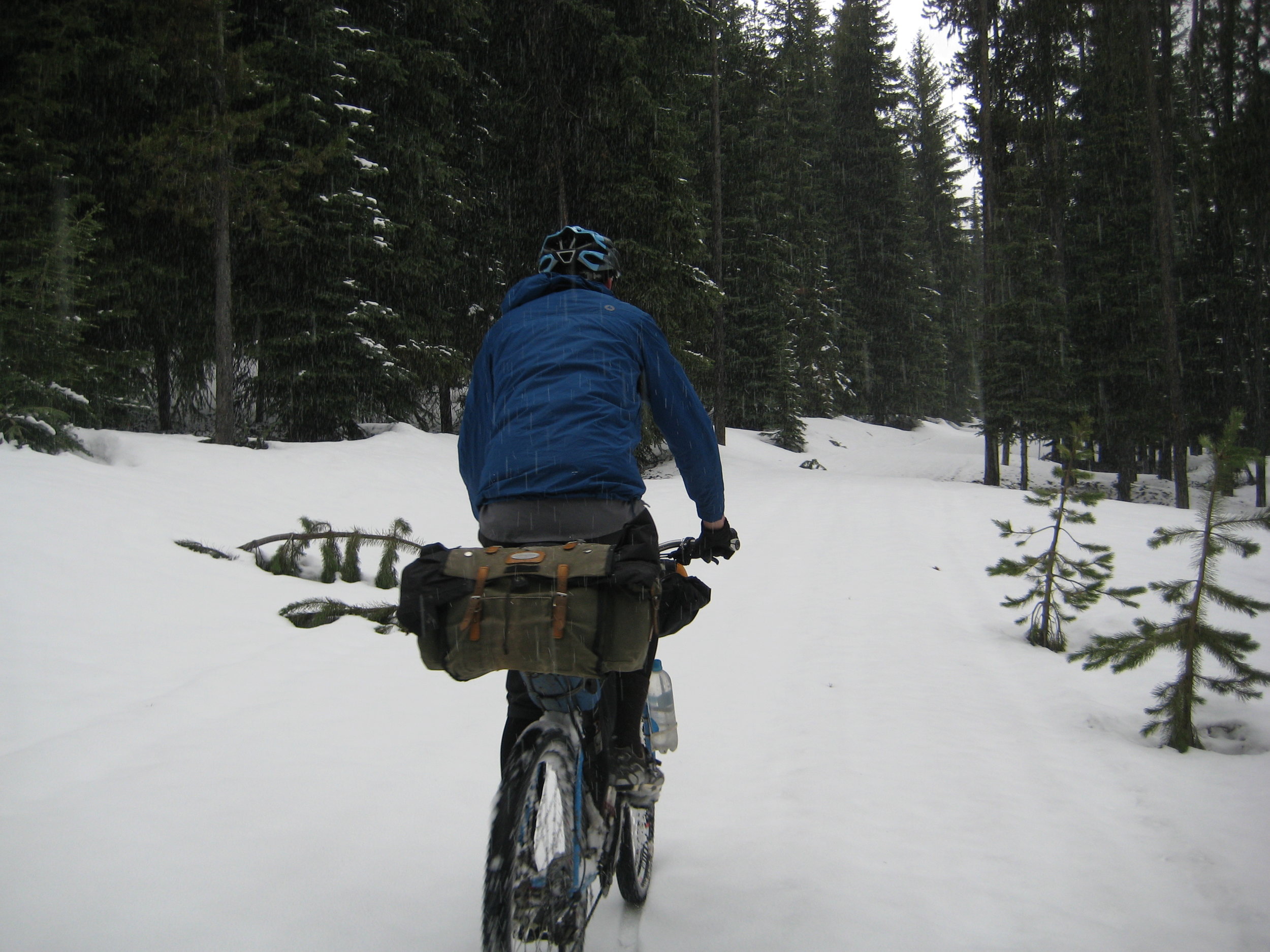 We could ride some of the hard-packed parts, at least when gravity was in our favor.
