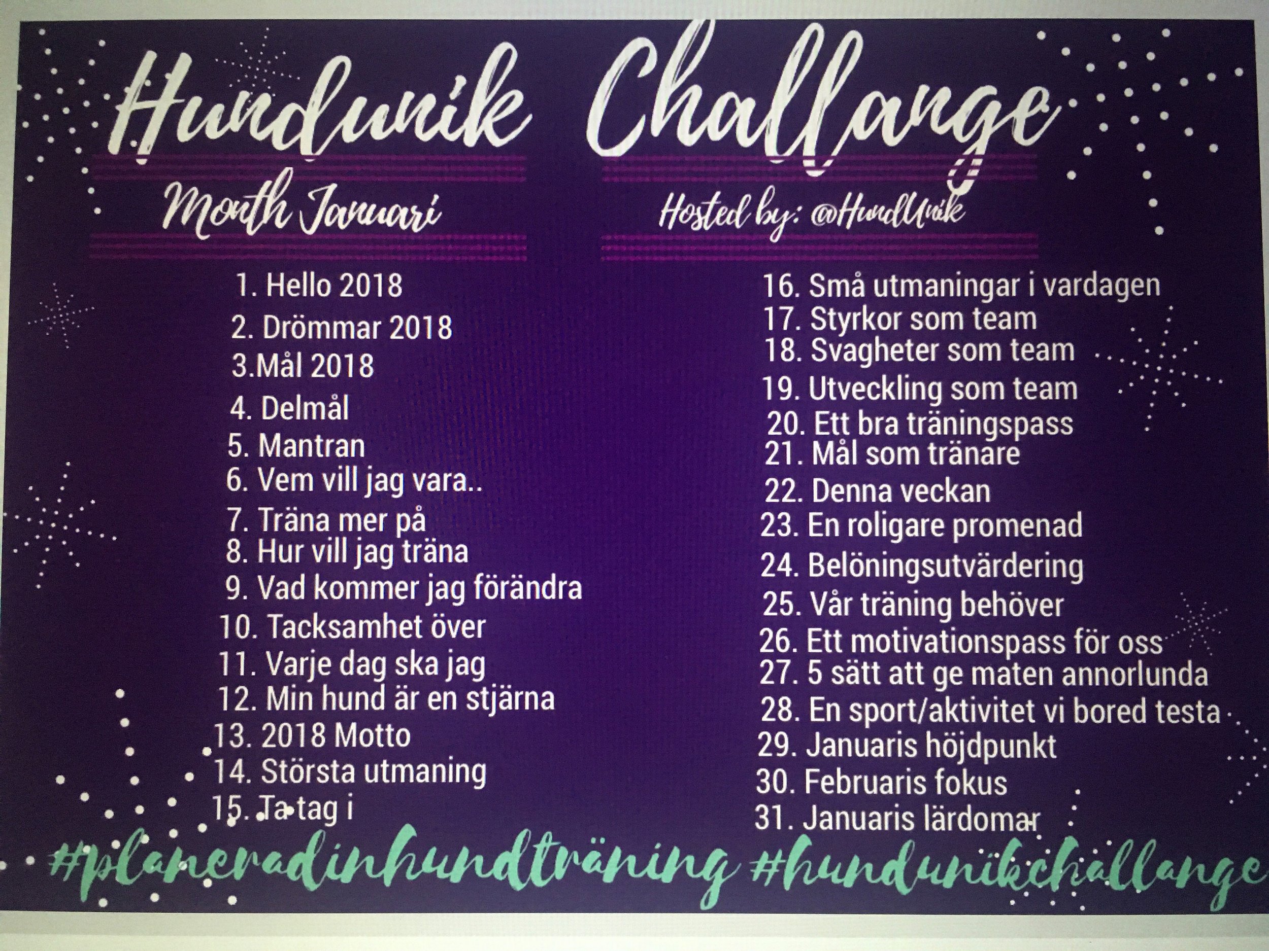 HundUnik Challange Januari 
