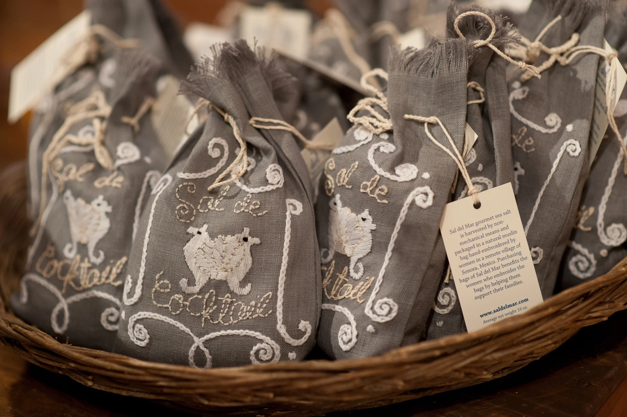 Sal del Mar's NEW grey linen Sal del Cocktail Bags
