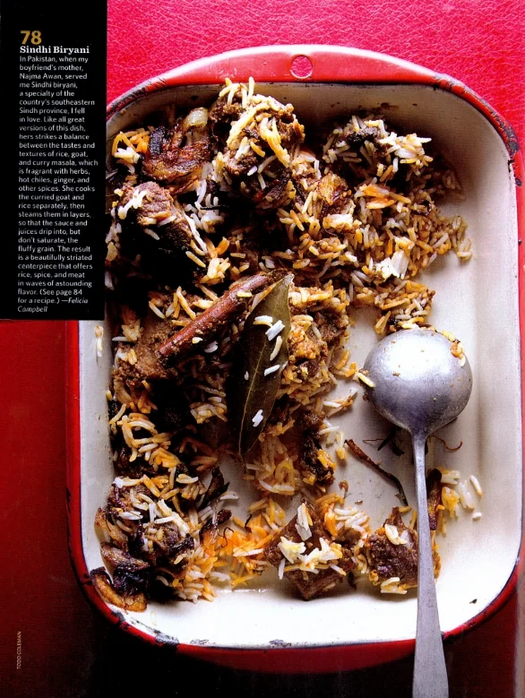 Sindhi Biryani, Saveur 100 Issue 2013
