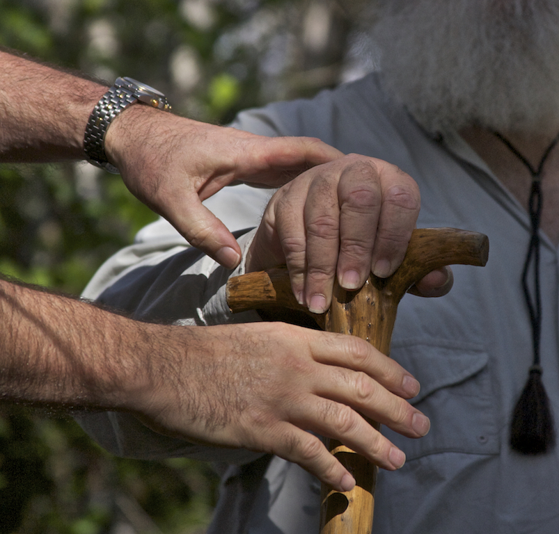 Posing Guardian and Photographer of the Everglades Clyde Butcher for his portrait.