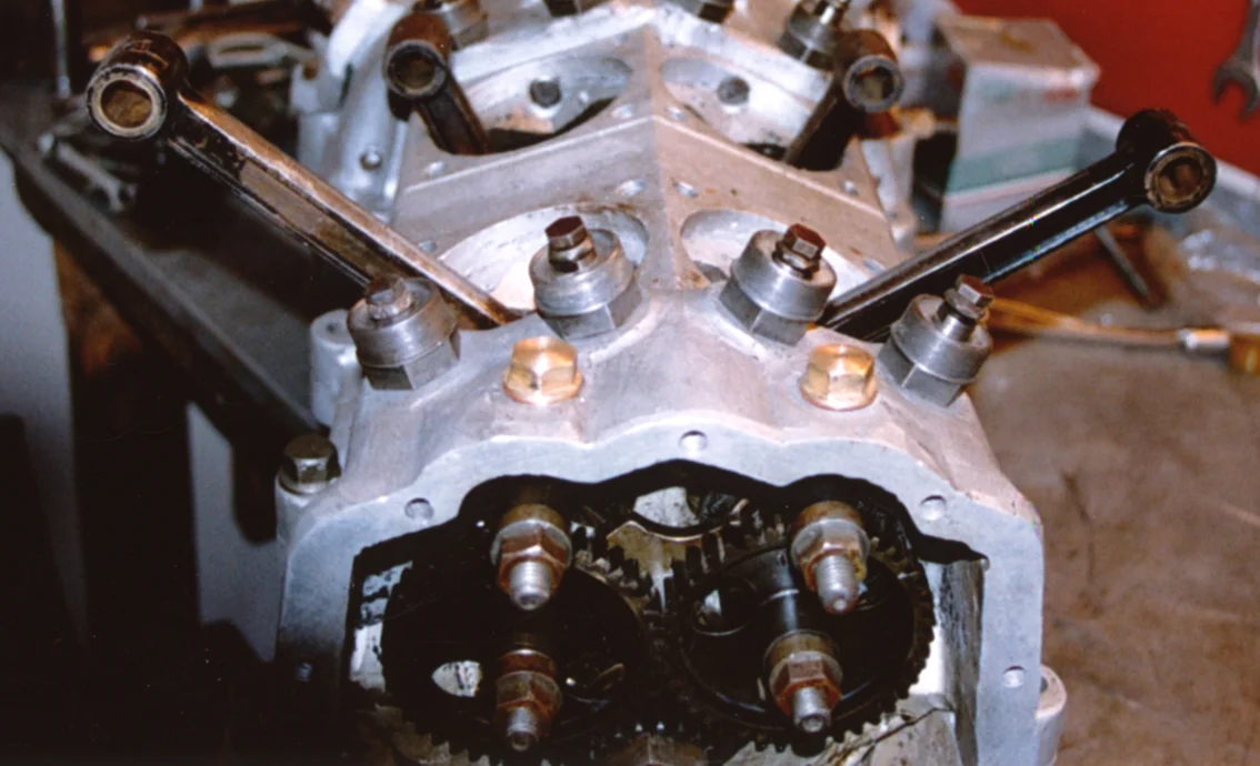 2 x V-twin motor sett forfra