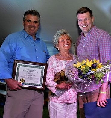 Jamie Cosgrove and State Rep. Sean Scanlon presented Eunice Lasala with proclamations, which acknowleged her long and distinguished community service