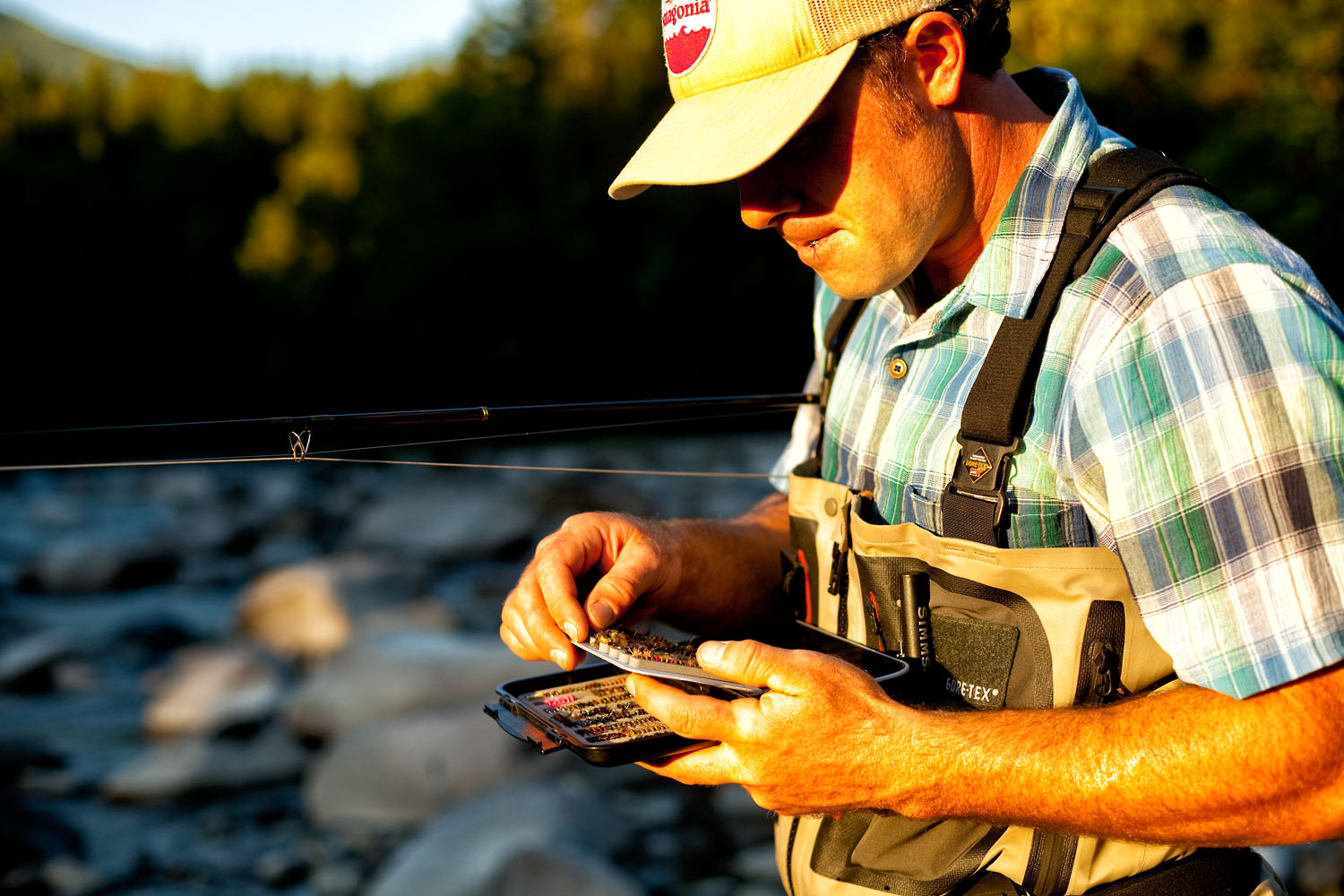  Tim Casne fly fishing on the Stillaguamish River, Central Cascades, Washington 