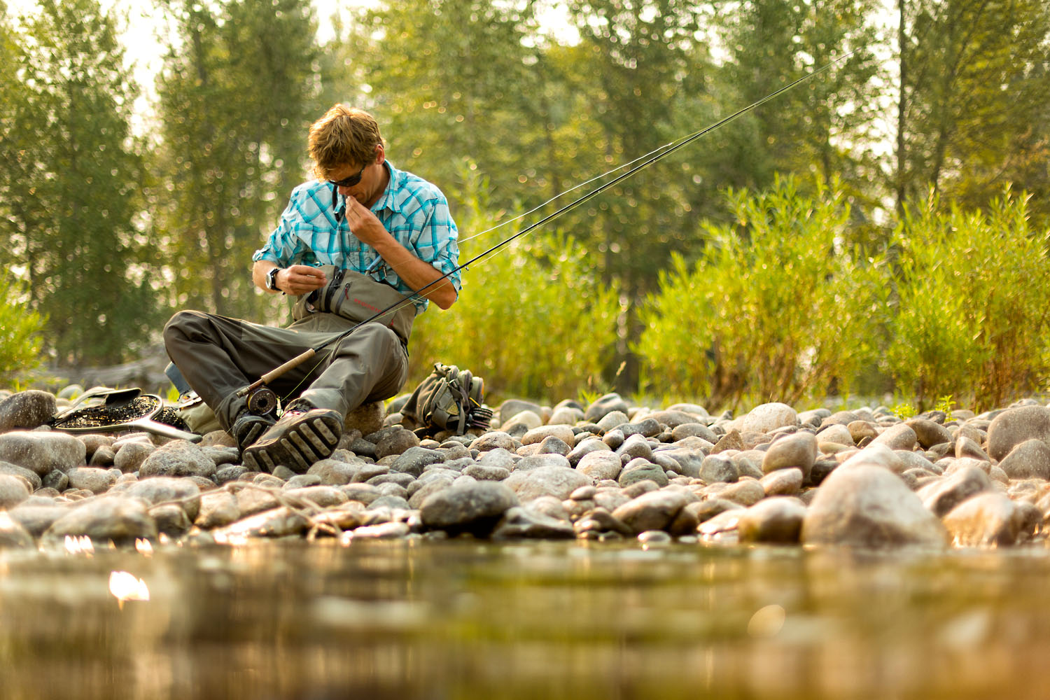  Lifestyle: Christopher Solomon fly fishing on the Methow River, Methow Valley, Washington 