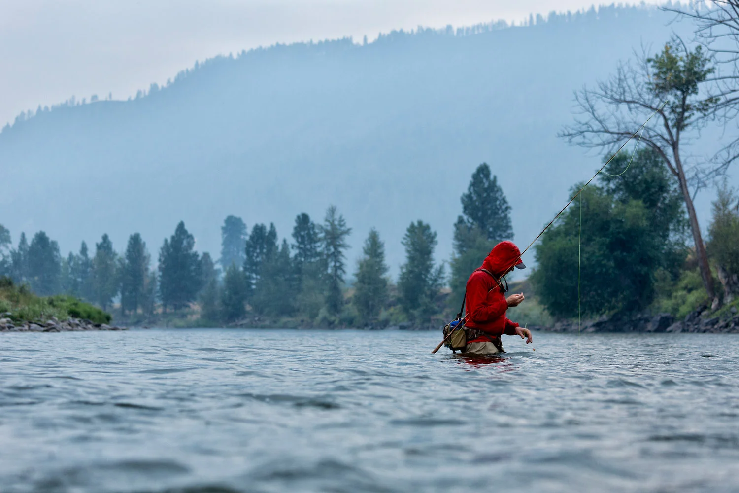 Lifestyle: Scott Schell fly fishing on the Methow River, Methow Valley, Washington