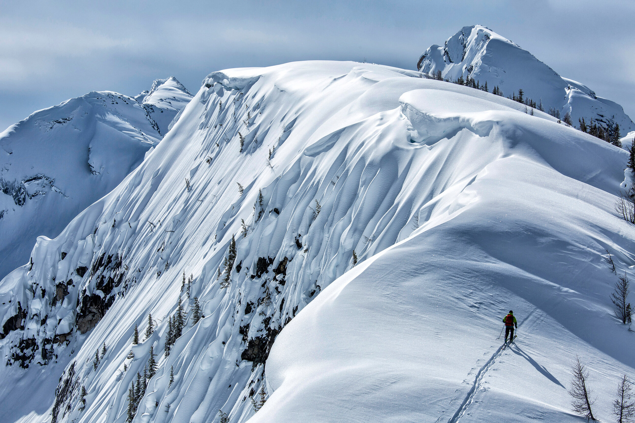  Adventure: Scott Emery backcountry ski touring in the Purcell Mountains, Powder Creek, British Columbia, Canada, Shot for Osprey 