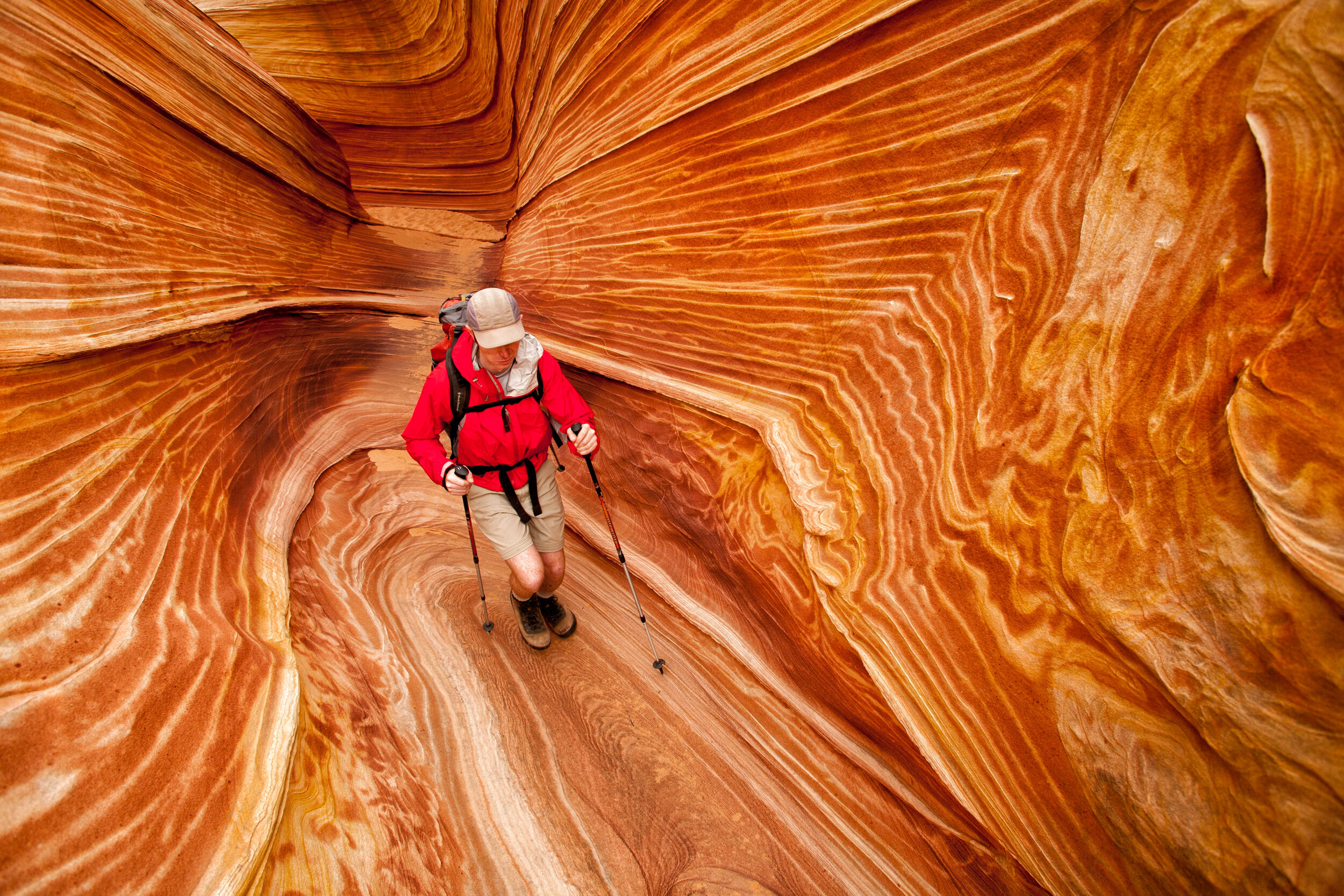 Adventure: Seth Pollack hiking in The Wave, Coyote Buttes Wilderness, Arizona 