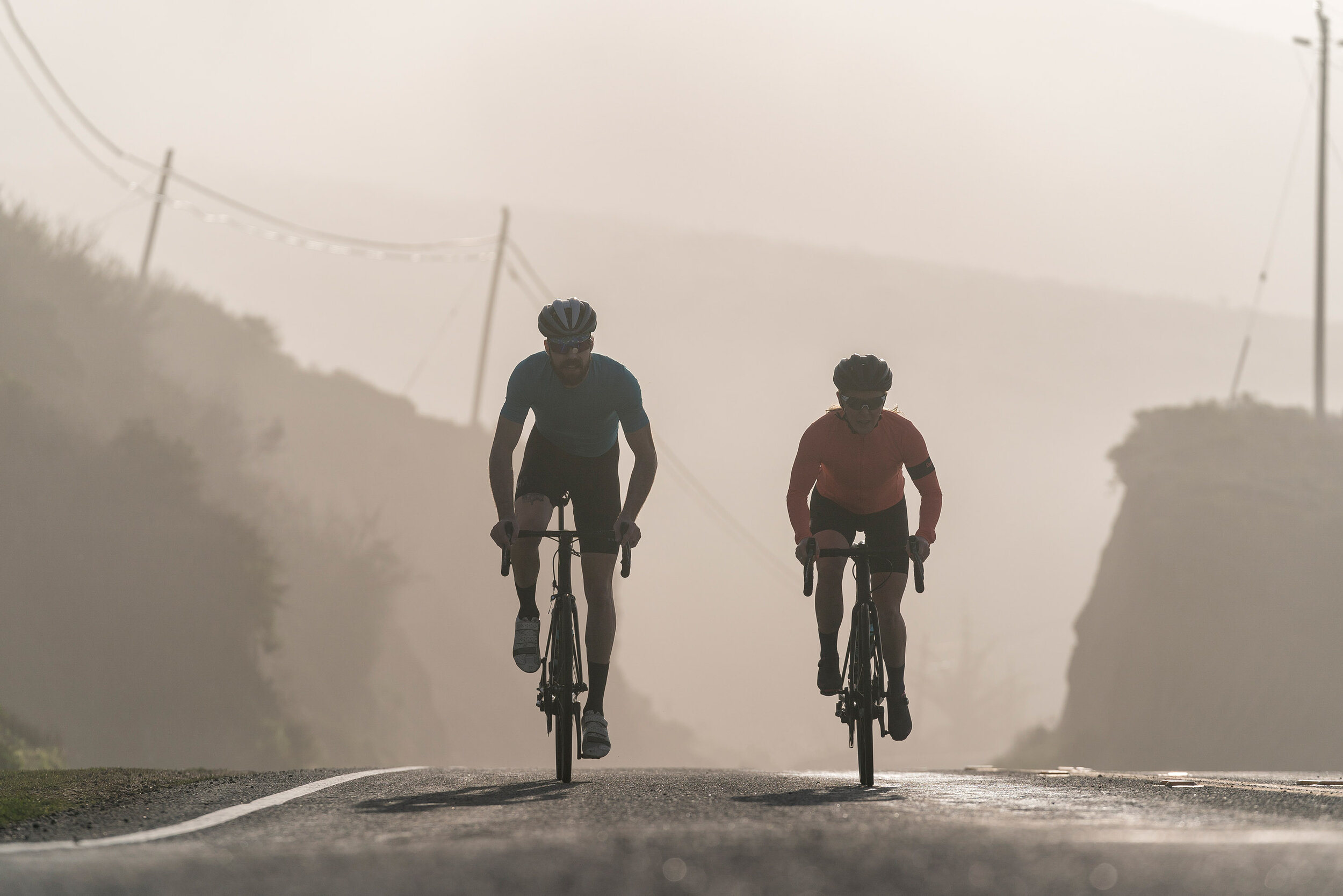  Adventure: Tyler Smith and Arielle Knutson road cycling along the Big Sur Coast, California 