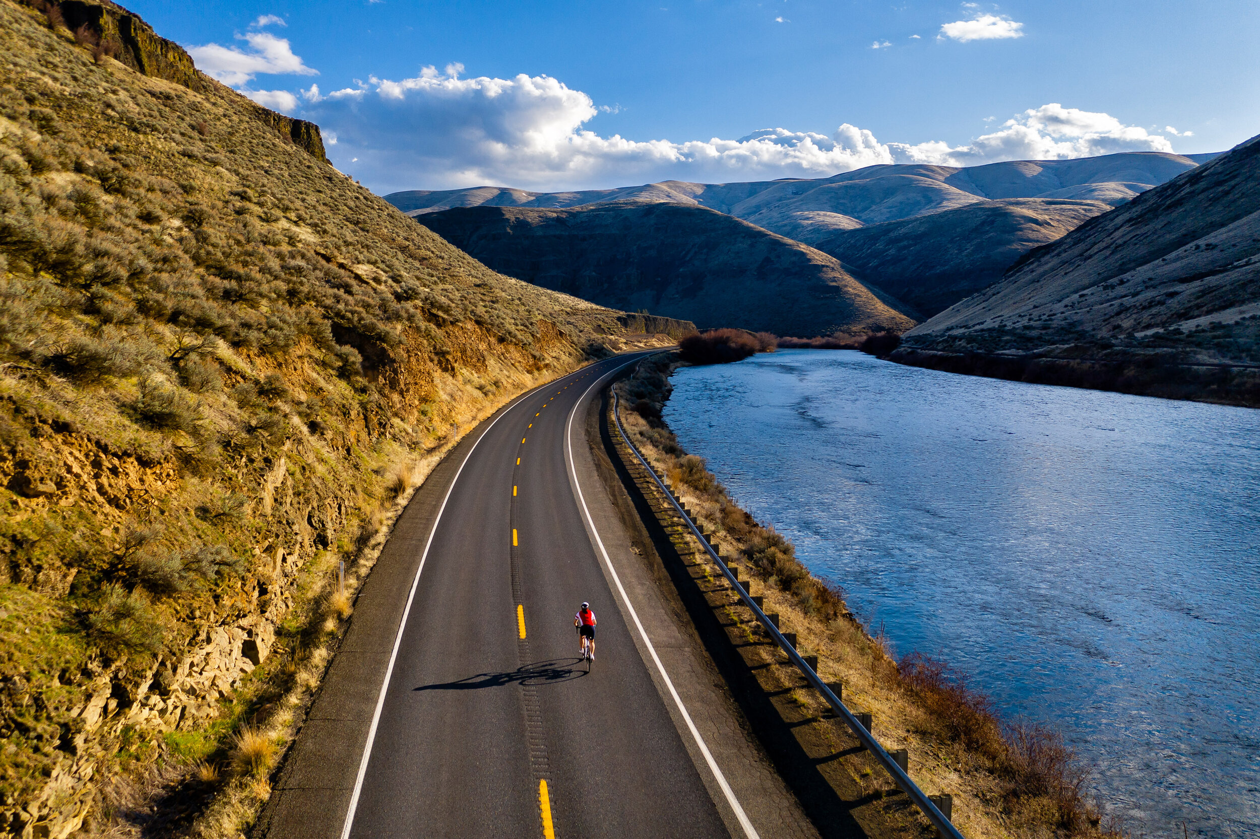  Adventure: Ariel Gliboff road biking in Yakima Canyon, Washington 
