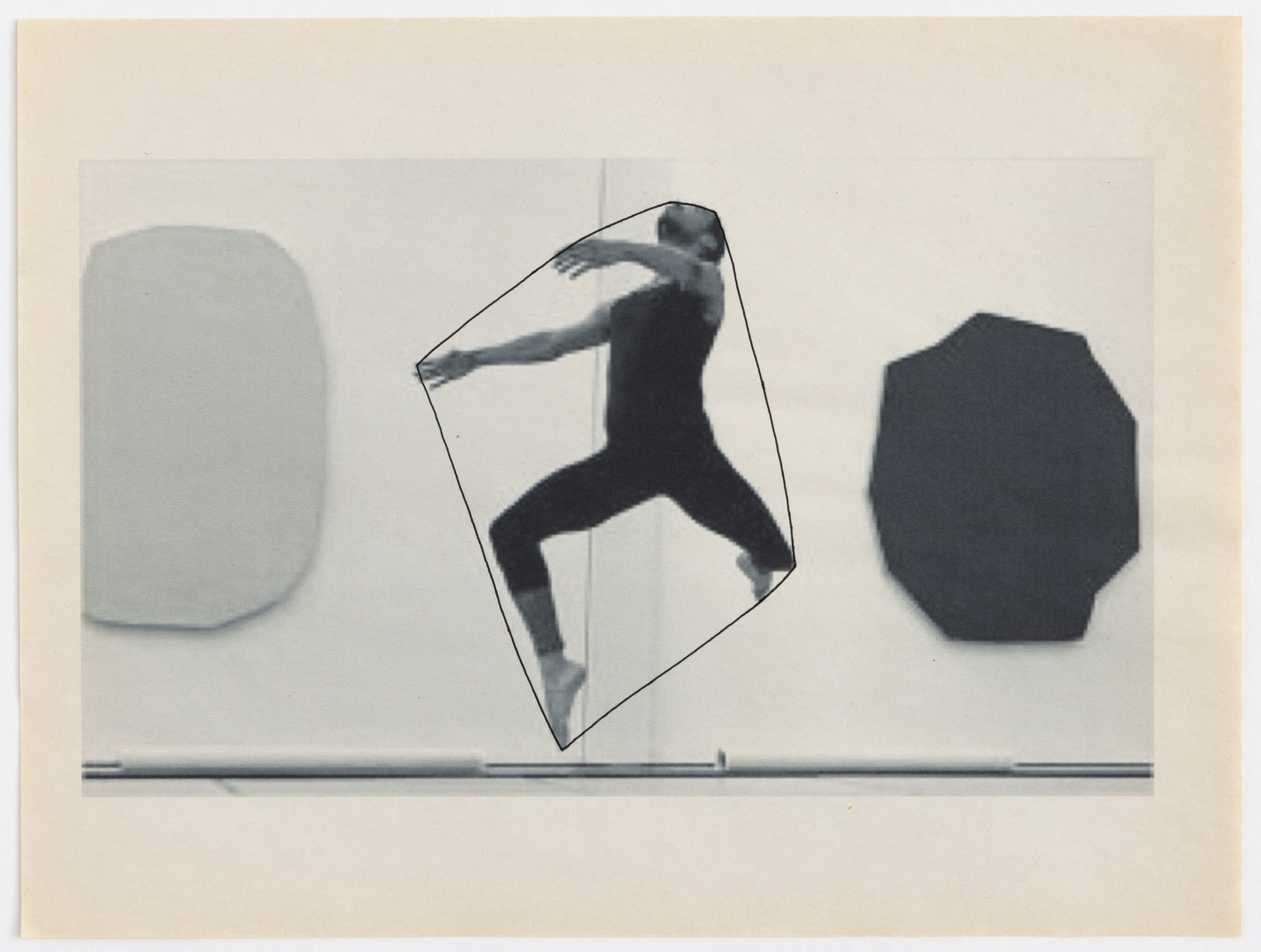   Merce Drawing , 2011, ink on inkjet print on newsprint, 9 x 11 15/16”. Photo: Jenny Gorman.&nbsp; 