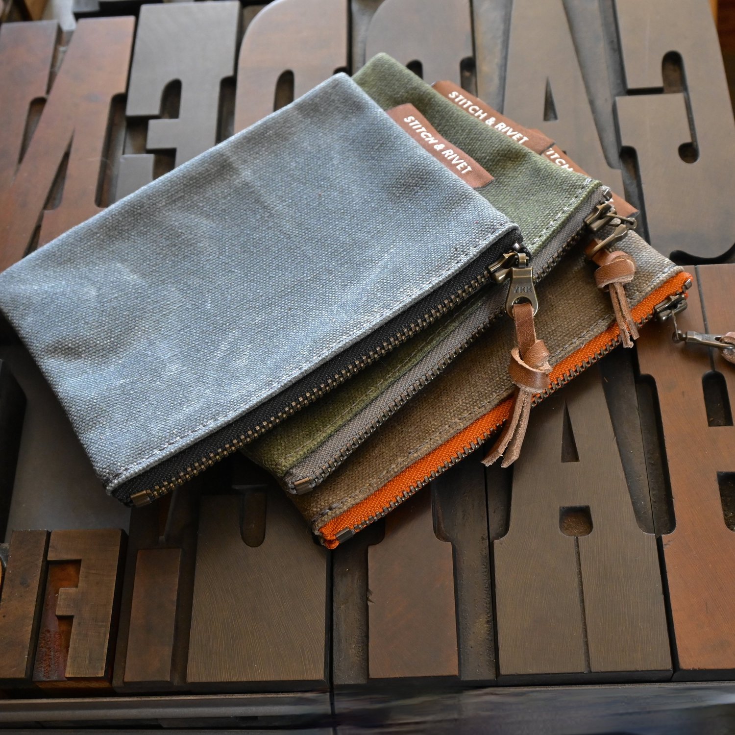 Handmade Leather Zipper Pouch — Stitch & Rivet
