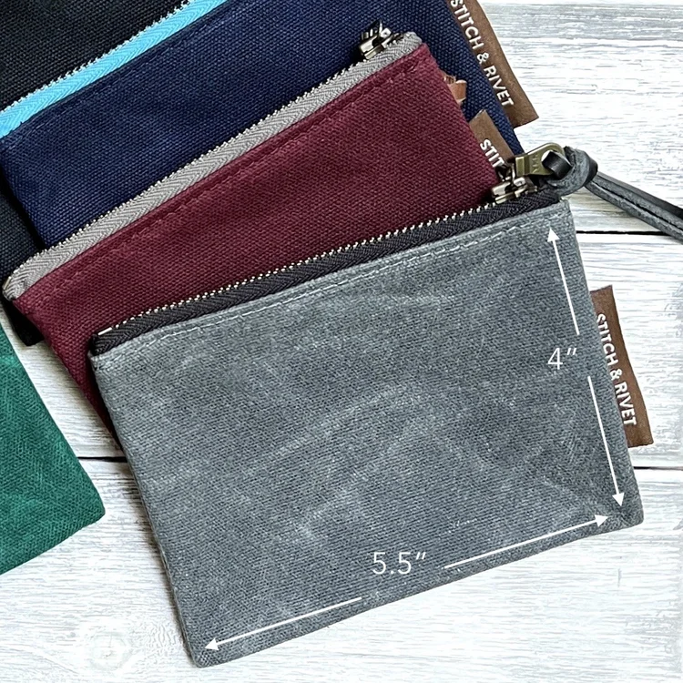 Handmade Leather Zipper Pouch — Stitch & Rivet