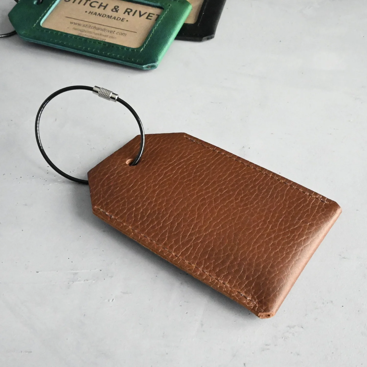 Leather Cord Keepers Made in the USA by Stitch and Rivet From Remnant ...
