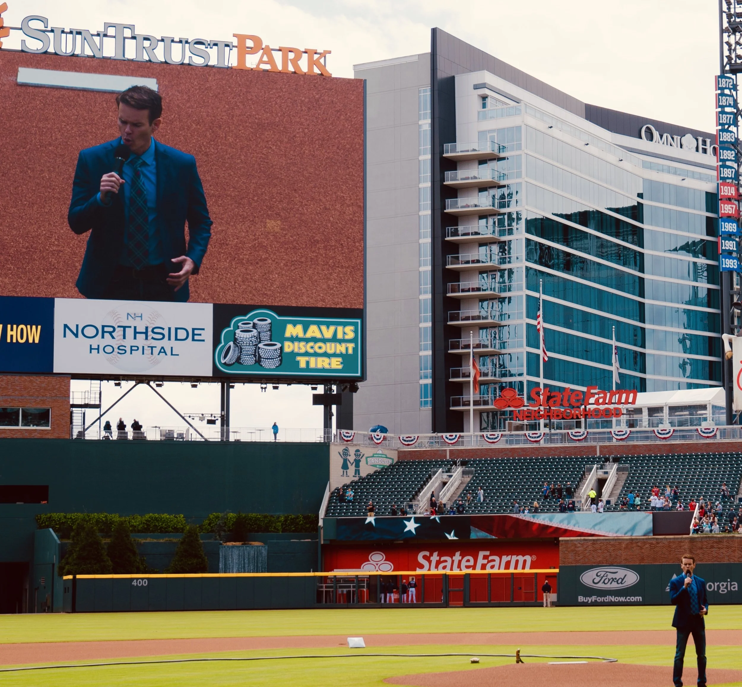 Singing the National Anthem for the Atlanta Braves. 2019.