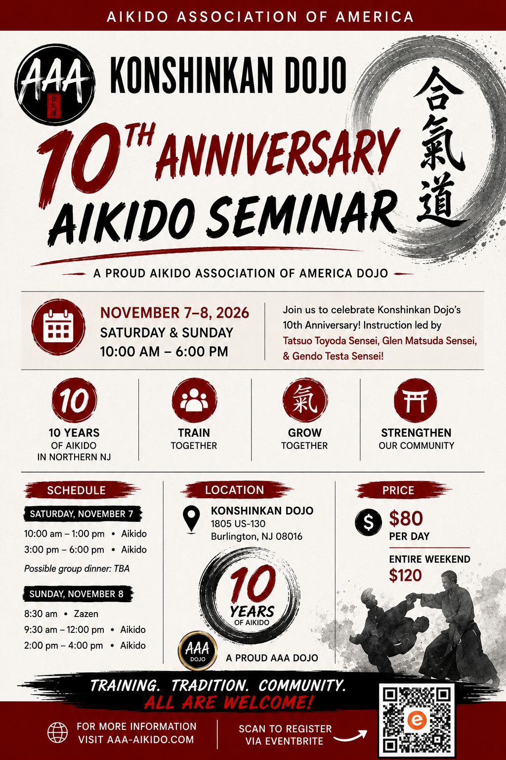 AAA, Konshinkan Dojo 10th Anniversay Seminair 