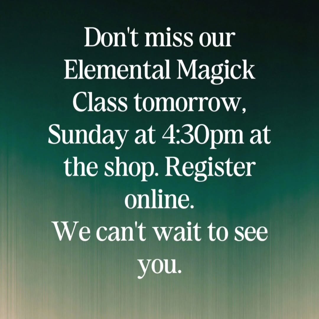 Come spend an afternoon exploring the ancient powers of Earth, Air, Fire, and Water, and learn how these sacred forces can bring greater balance, intention, and effectiveness to your magickal practice.
17 N Brady St. DuBois, Pa.