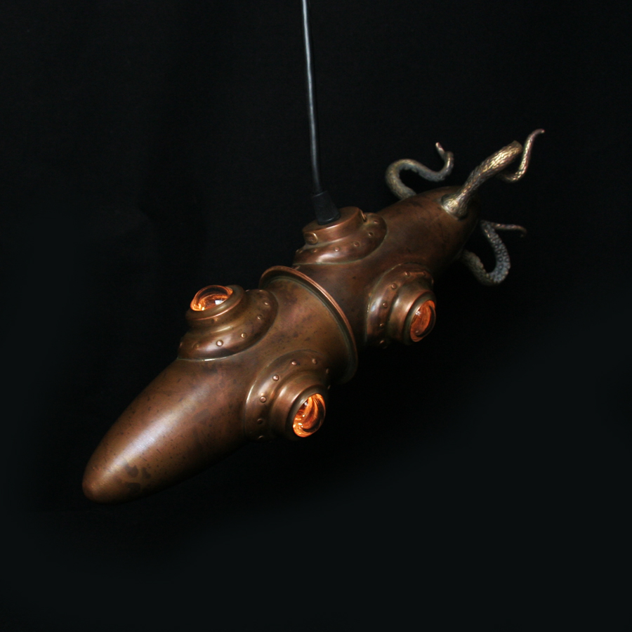 Copper Octo Submarine Pendant Lamp