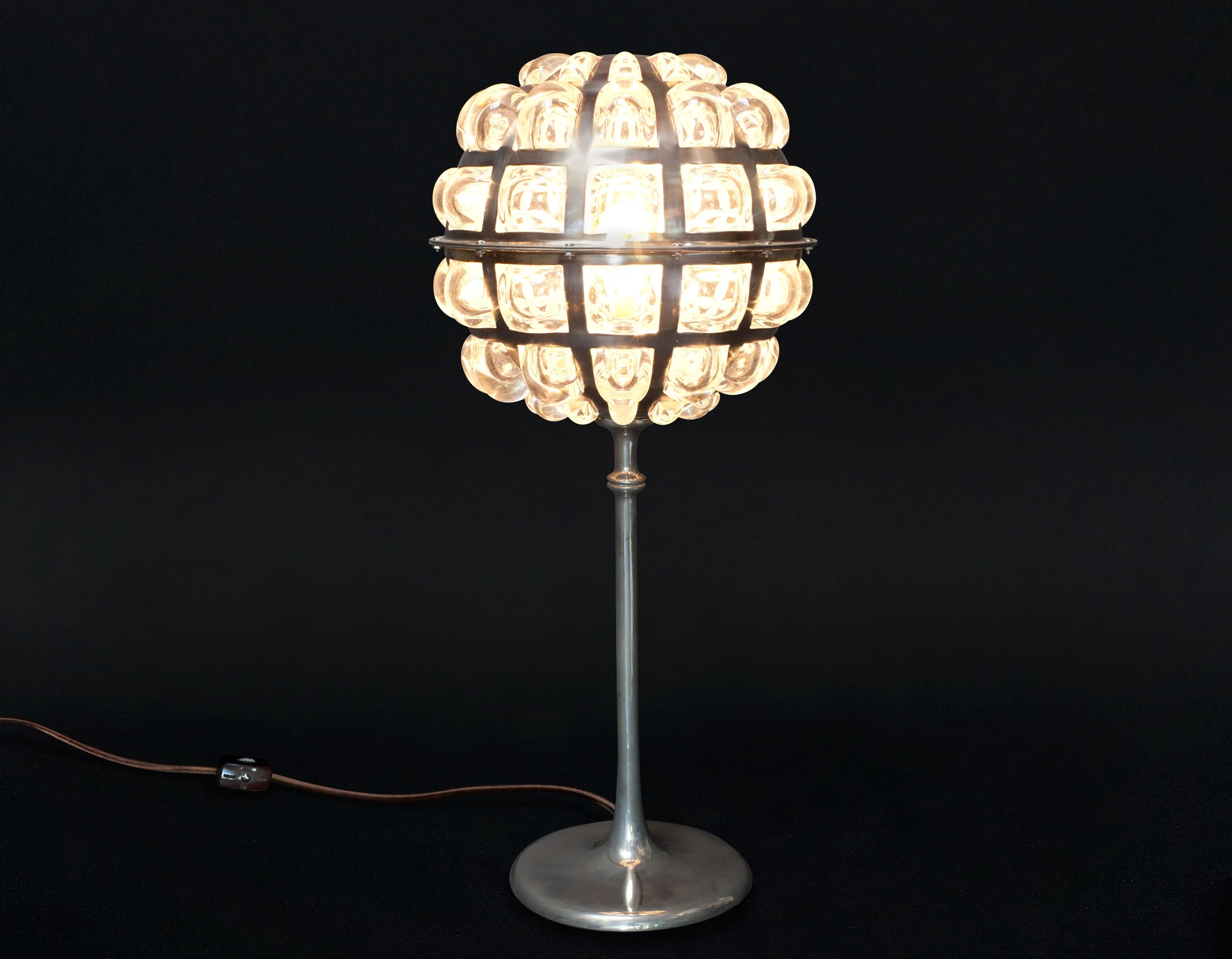 Nickel Plated Dandelion Desk Lamp